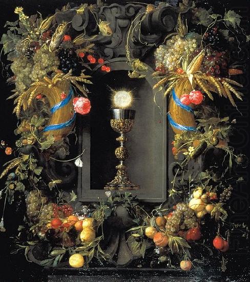 Jan Davidz de Heem Communion cup encircled with a Garland of Fruit china oil painting image